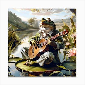 The Frog Minstrel Canvas Print