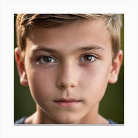 Close Up Portrait, Young Boy Canvas Print