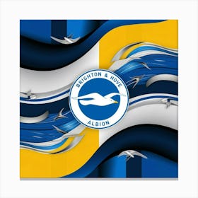 Brighton and Hove Albion Logo Wall Art 7 Canvas Print