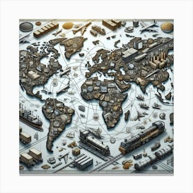 World Map 3 Canvas Print