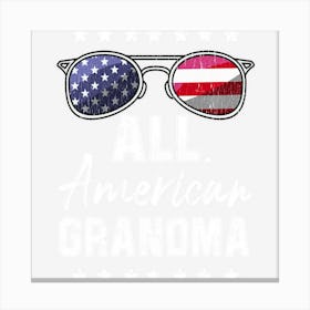 All American Grandma 4th Of July Family Canvas Print