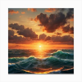 Default Pictures Of Sunset At Sea 1 Canvas Print