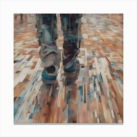Abstract Man 'Walking' Canvas Print