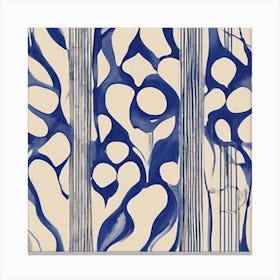 Blue And White Wallpaper Canvas Print
