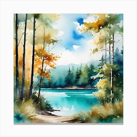 Watercolor Painting Canvas Print