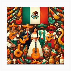 Mexican Folk Art Canvas Print