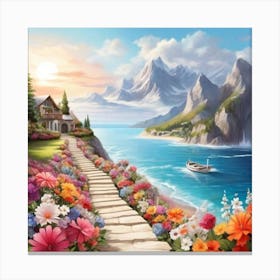 Path To The Sea Canvas Print