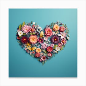 Heart Of Flowers 01 Canvas Print