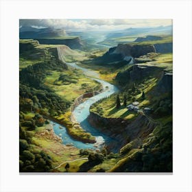 Valley Of The River Canvas Print