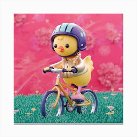 A 3d Render Of A Cute Yellow Chick Ridin 1gej Uzft7ox1gsdi4yj9q Gmt4bz22s0um6z Npxddhq Canvas Print