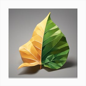 Leaf yellow and green Canvas Print