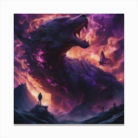 Wolf In The Sky Canvas Print