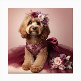 Dog In A Dress 1 Canvas Print