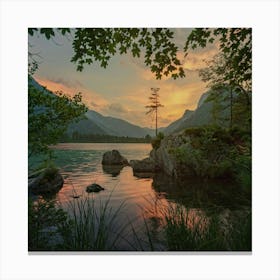 Sunset In The Mountains 1 Canvas Print