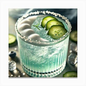 A Close Up Of The Tidal Wave Cocktail, A Refreshin Canvas Print