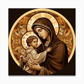 Jesus and Mary Canvas Print