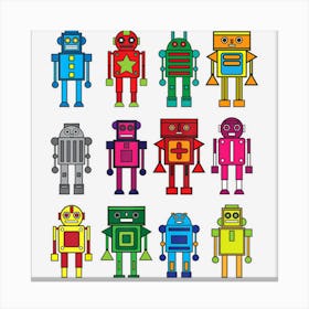 Robo Funny Robot Technology Canvas Print