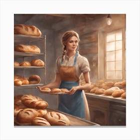 Bakery Girl Canvas Print