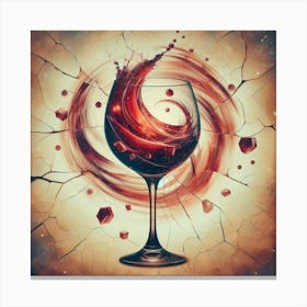 A glass of red wine 4 Canvas Print