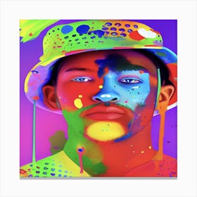 Colourful A Young Man Canvas Print