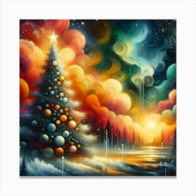 Christmas Tree In The Sky 1 Canvas Print