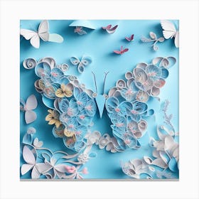 Paper Art Style An Intricate Quilled Paper Art Style Illustrat 2 Canvas Print