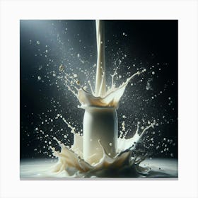 Splashing Milk 1 Canvas Print