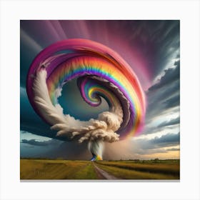 Rainbow Tornado Canvas Print