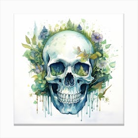 Skull In The Forest 1 Canvas Print