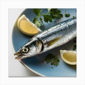 Sardine plate Canvas Print