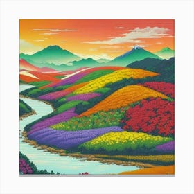 Azure Valley Canvas Print