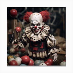Creepy Clown 1 Canvas Print