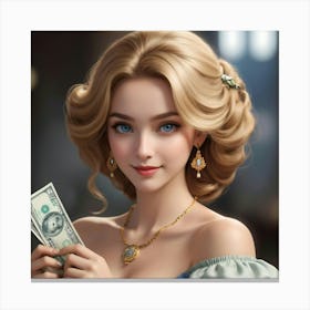 Princess Money Canvas Print