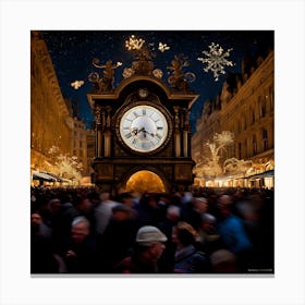Christmas In Brussels Canvas Print