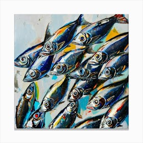 Sardines Art (2) Canvas Print