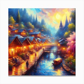 Chinese Village 2 Canvas Print