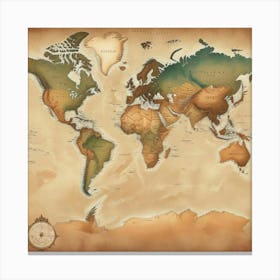 World Map 16 Canvas Print