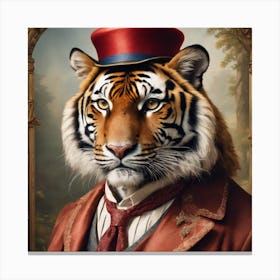 Silly Animals Series Tiger 1 Canvas Print