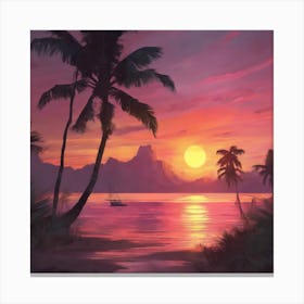 143866 Tropical Sunset Art Print Xl 1024 V1 0 Canvas Print