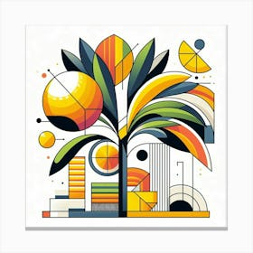 Abstract modernist Lemon tree 2 Canvas Print