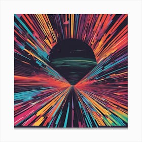 Lips Is Walking Down A Long Path, In The Style Of Bold And Colorful Graphic Design, David , Rainbow (1) Canvas Print