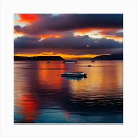 Sunset In Tasmania Canvas Print