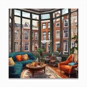 Amsterdam Living Room Canvas Print