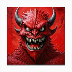 Demon Face Canvas Print