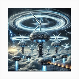 Stratospheric Turbines Power Generation Canvas Print