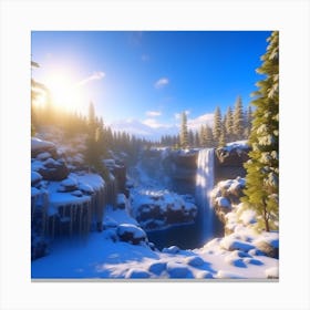 Snowy Forest Canvas Print