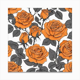 Orange Roses 6 Canvas Print