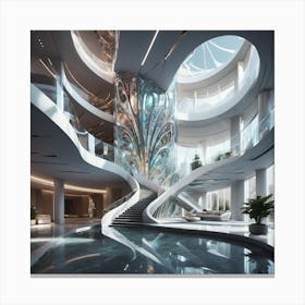 Futuristic Interior Design Canvas Print