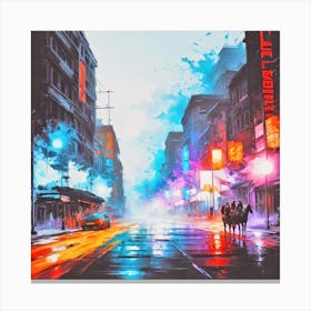 Neon City 9 Canvas Print