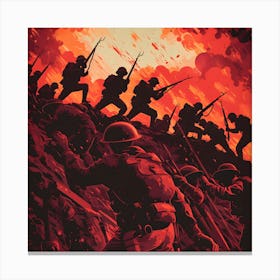 Wwii Trenches Canvas Print